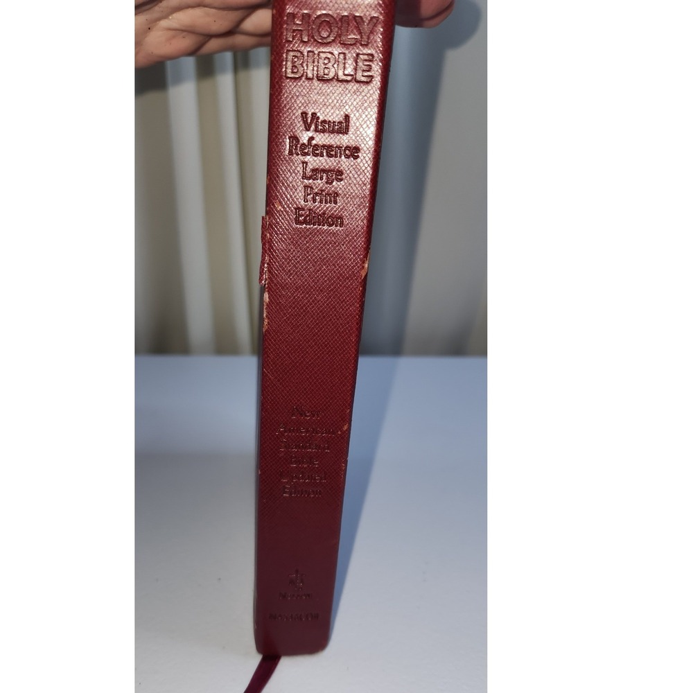 NASB Holy Bible Visual Reference Large Print Edition Burgundy Nelson Bibles